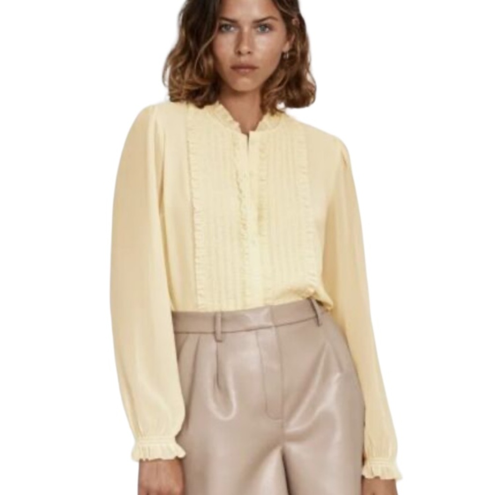 Aritzia Wilfred Yellow Fiji Blouse